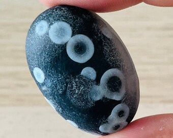 Black Gobi Eye Agate (17.9G) XL Raw Agate Stone, MONGOLIA Agate, Gobi Desert Agate, Raw Crystal, Rough Gemstone