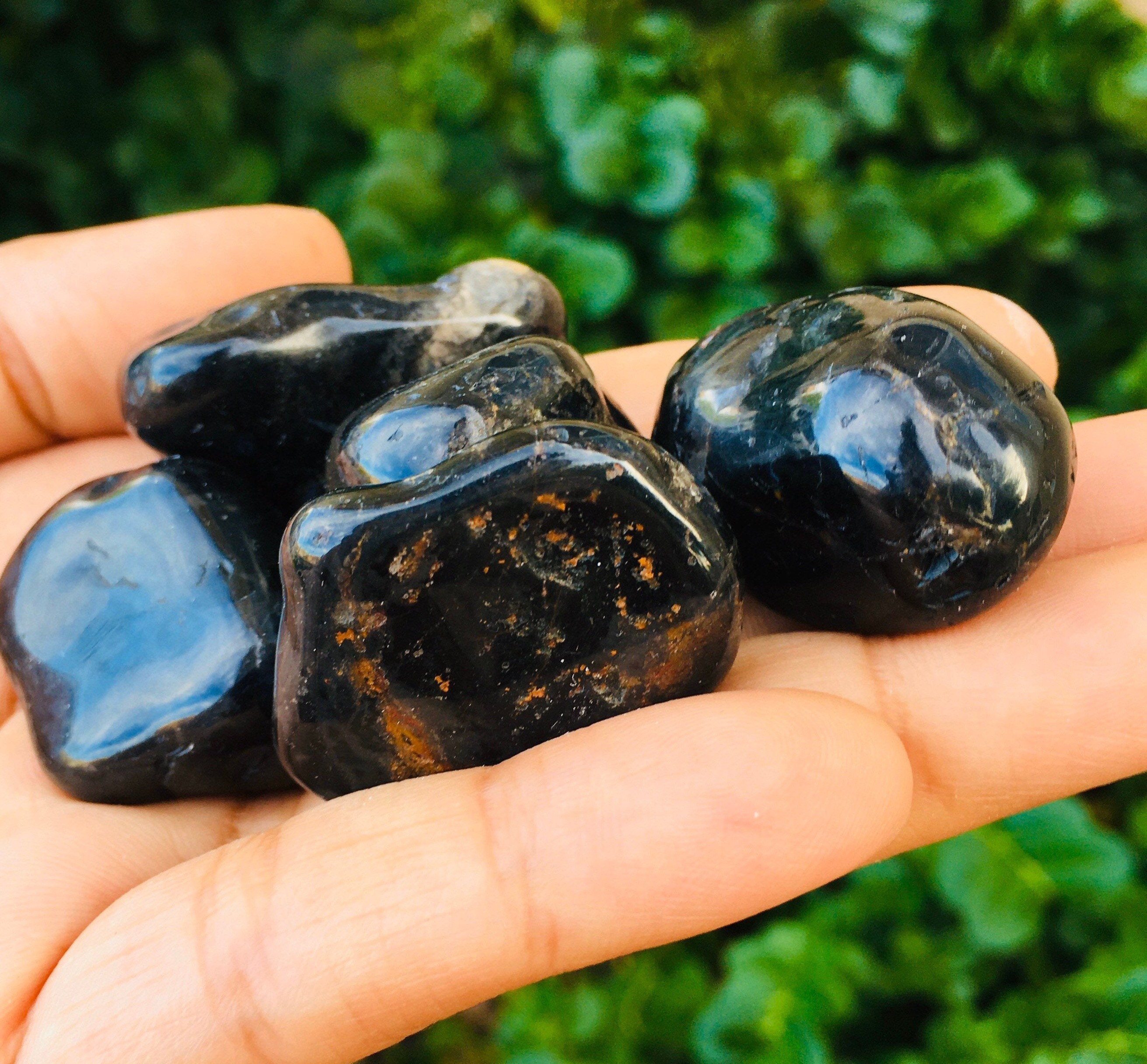 Black Onyx Crystal 1 Onyx Stone Polished Large Tumbled Etsy