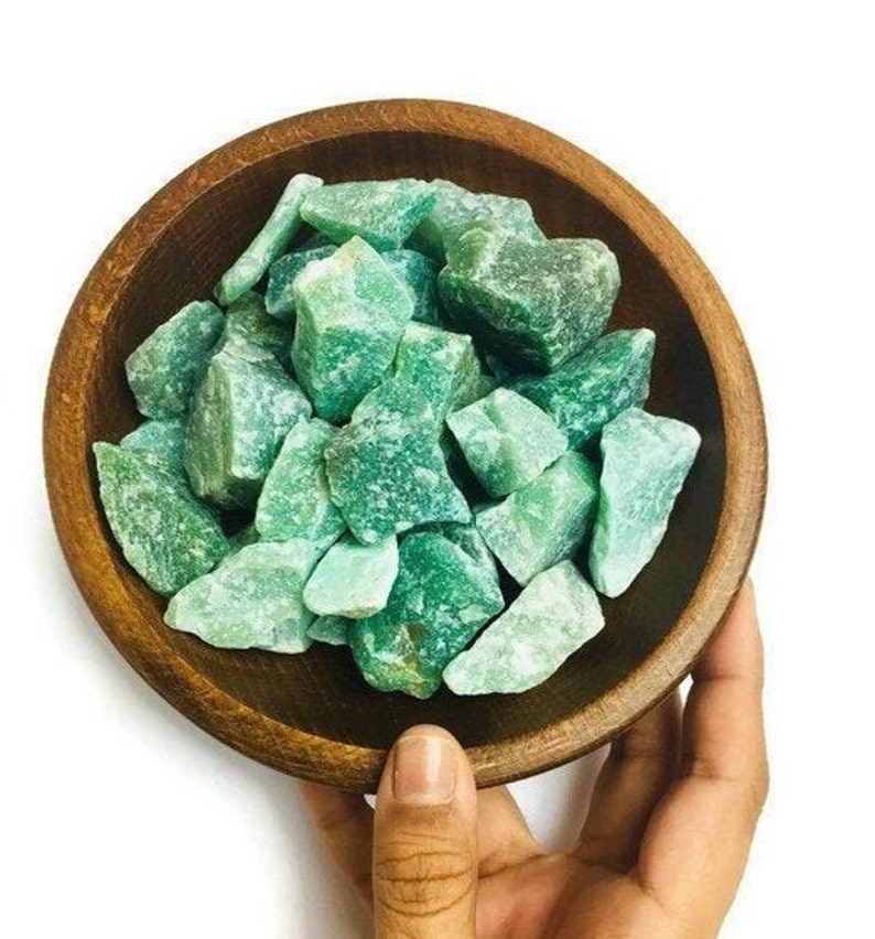 Raw Aventurine Crystal 1 Rough Aventurine Stone Raw Crystal Jade Green Aventurine Stone, Natural Rough Green Aventurine image 2