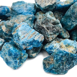 Roher Apatit-Kristall (1) rauer BLAUER Apatit-Stein, rohe Kristalle und raue Steine Schmuck liefern Mineralmuster-Kunsthandwerk-natürlicher Edelstein