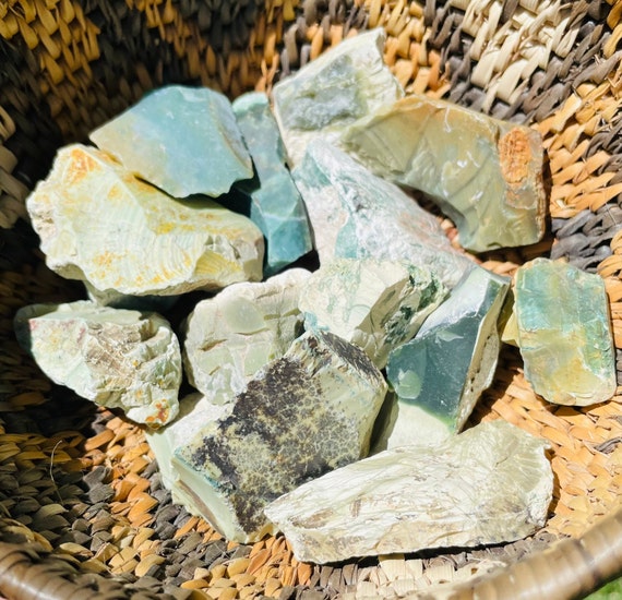 グリーンオーシャンジャスパー原石：原石の塊 - Etsy 日本