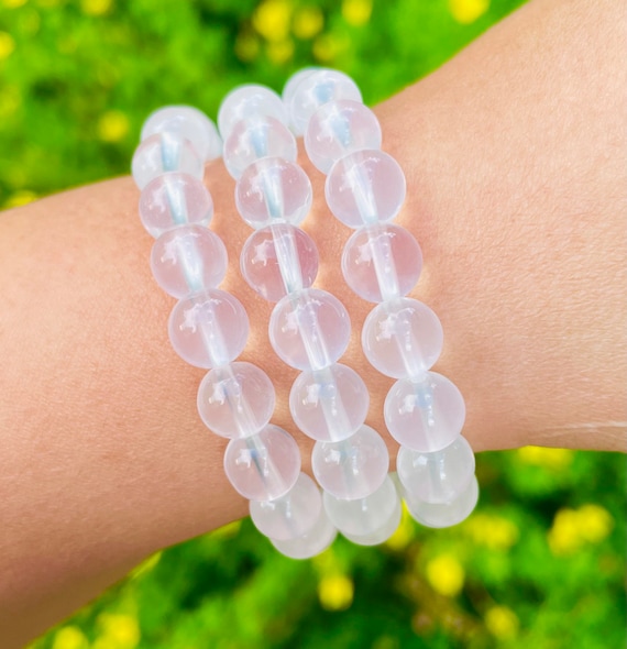 Girasol Opal Bracelet 1 One Natural Milky Quartz Crystal Bracelet