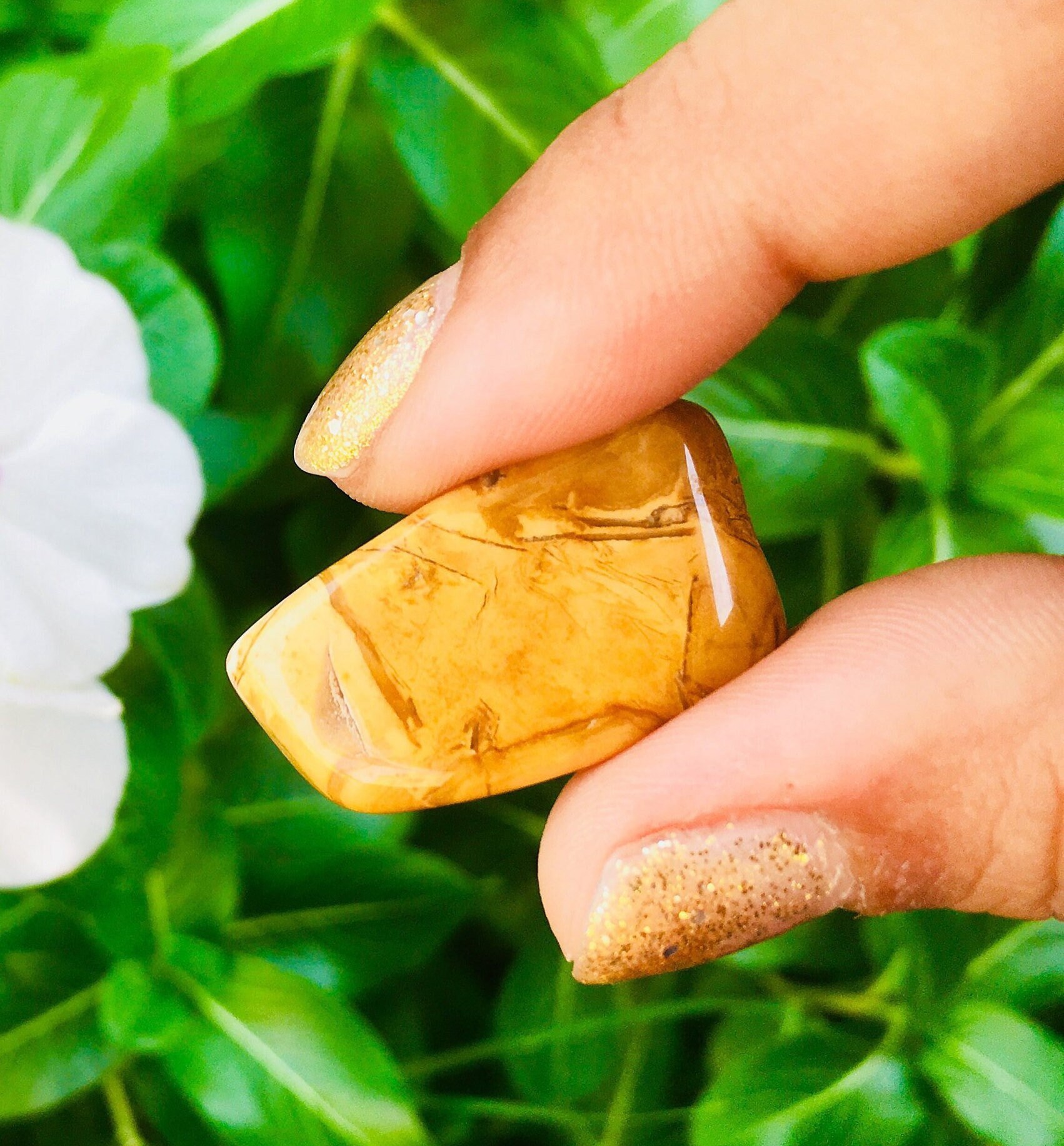 Jasper Crystal 1 Yellow Gold Jasper Stone Tumbled Jasper Etsy