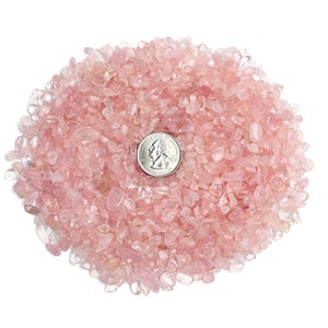 Tumbled Rose Quartz Crystals: Pink Gemstone Chips (3-7mm, 200g)