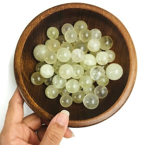 Mini Citrine Crystal Sphere: Natural Yellow Gemstone (13-18mm)