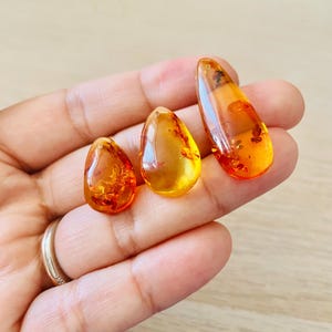 Druppelkristal gepolijst amber: cognacbruine edelsteen (20-30 mm) afbeelding 14