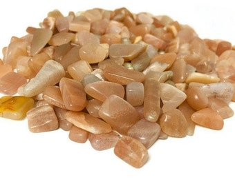 Sunstone Crystal (100G) Peach Sunstone Glitter Flash Sparkle, Tumbled Sunstone, Mini Crystals Bulk Lot Natural Gemstones