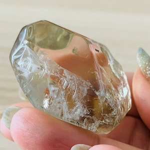 Citrine Crystal (47.3G) Citrine Crystal Point Free Form, Citrine Stone Tumbled Natural Yellow Quartz Gemstone Tower Crystal