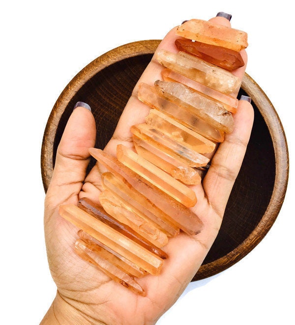 Orange Quartz Point Crystals Lot 1/2LB Raw Quartz Points Etsy Singapore