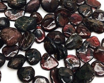 100G Red Garnet Crystal Chips: Tumbled Gemstone Gravel (4-9mm)