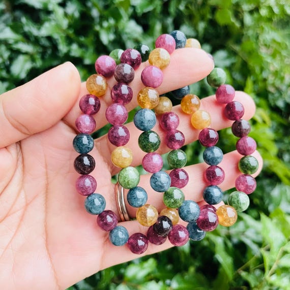 Rainbow tourmaline bracelet sale
