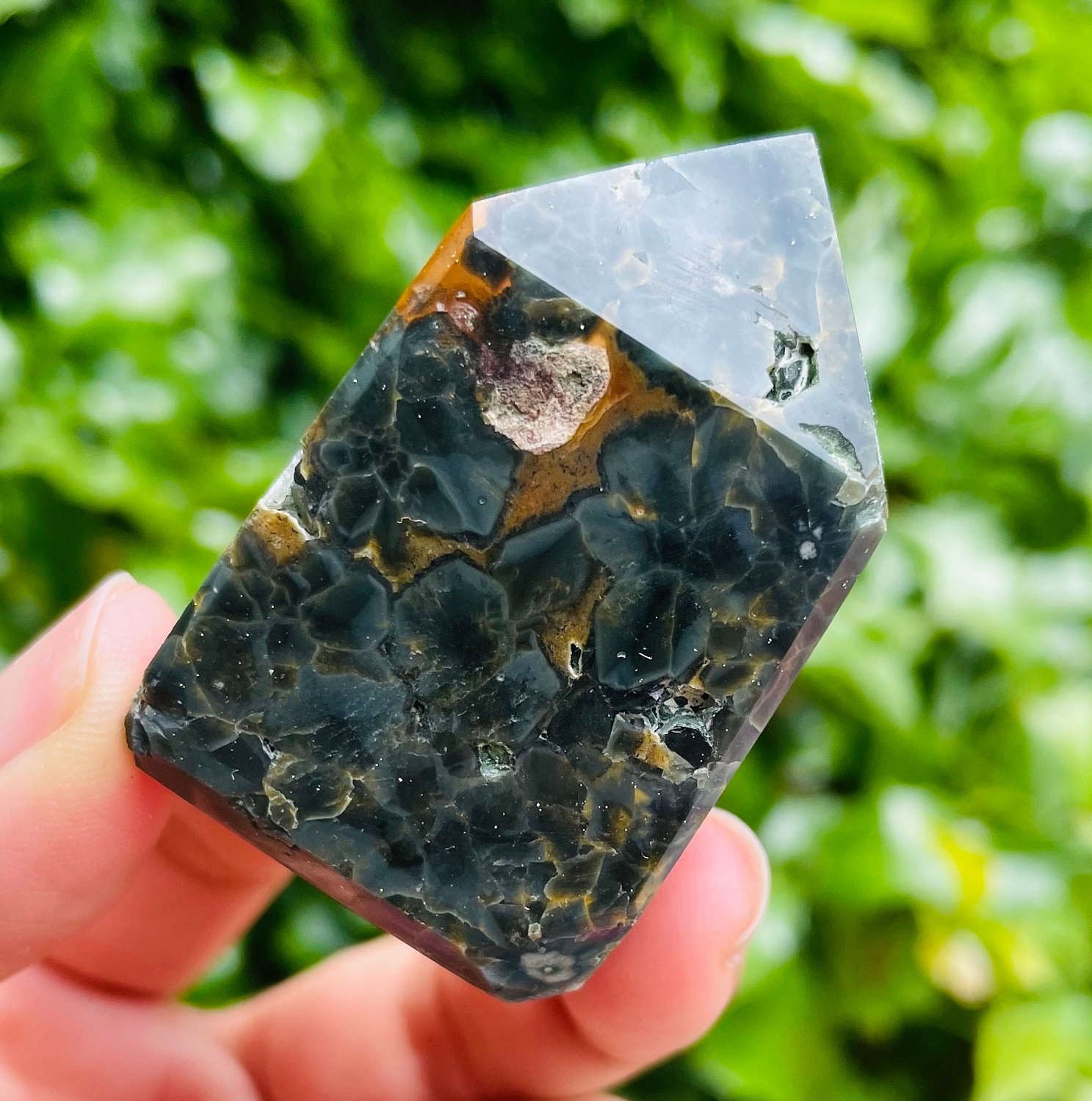 ミニオーシャンジャスパークリスタルタワー：天然宝石ポイント（57.7G