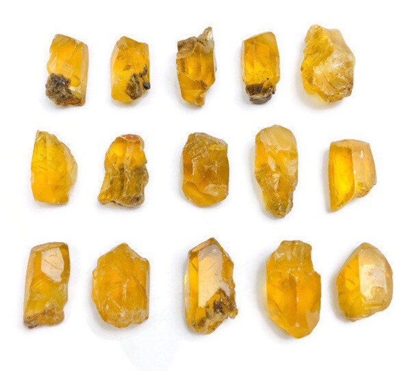 Barite Stone ONE Yellow Gold RARE Raw Crystal Nodule Gemmy Stone Rough XS Golden Barite Crystal 1