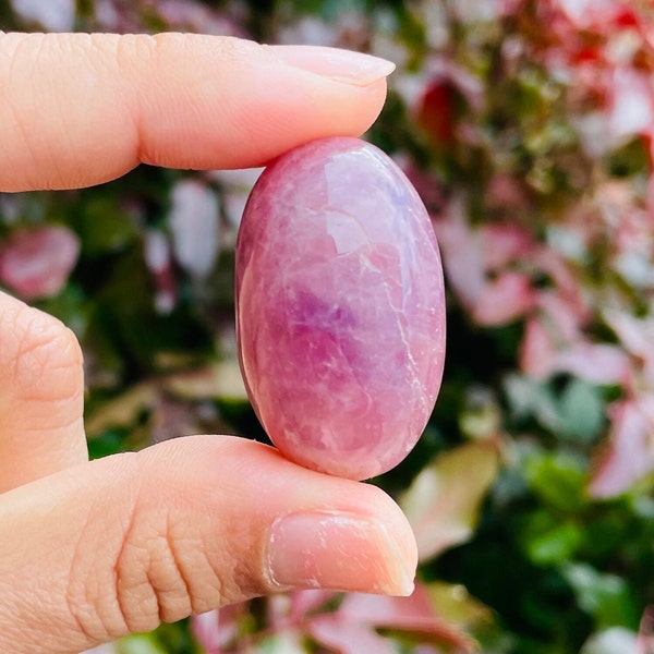 Lavender Rose Quartz Crystal (1) Lavender Rose Stone, Tumbled Crystals Stones, Natural Gemstone