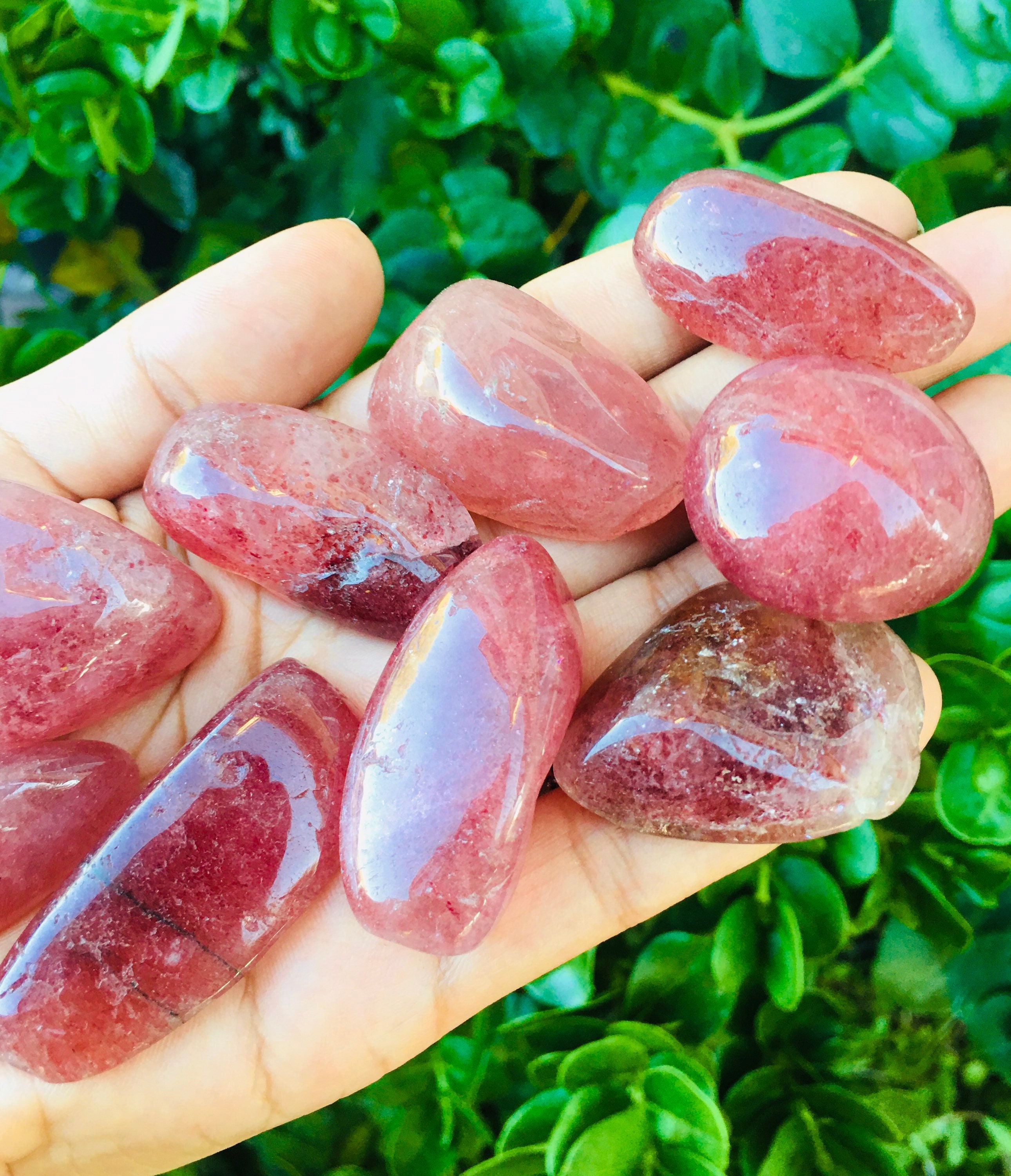 Strawberry Quartz Crystal 1 Tumbled Strawberry Quartz LG Etsy
