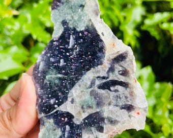 Bloodshot Iolite Crystal Slab (53.7G) Iolite with Cordierite Water Sapphire Stone, Multi Gemstone Plate Slab Specimen NATURAL