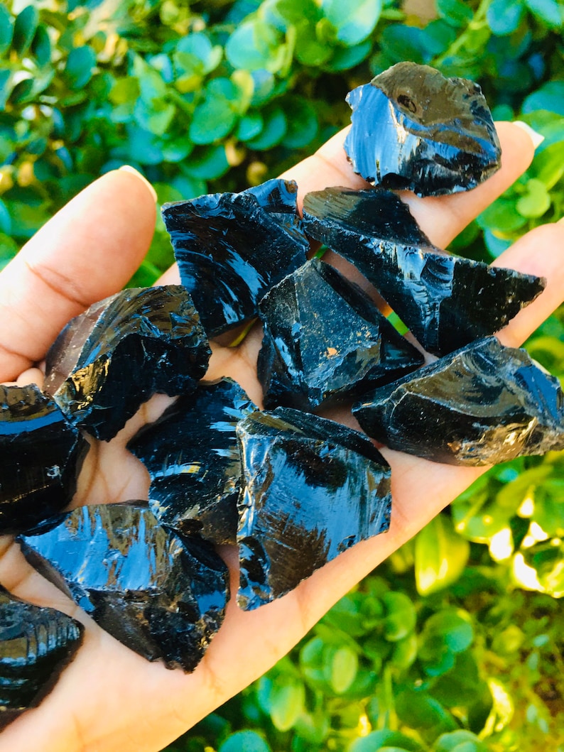 Raw Obsidian 1 Rough Obsidian Crystal S-XXL JUMBO Black | Etsy