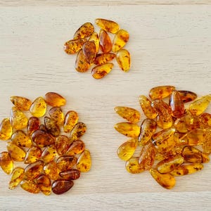 Druppelkristal gepolijst amber: cognacbruine edelsteen (20-30 mm) afbeelding 16
