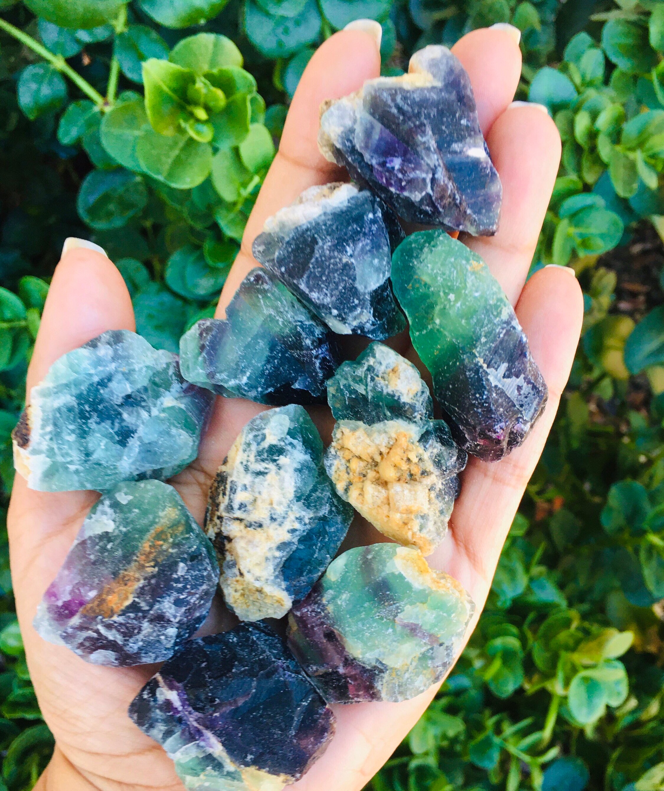 原石レインボーフローライトクリスタル 1個 (ONE) 原石フローライト