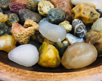 Gobi Eye Agate (1) Raw Agate Stone Natural MONGOLIA Gemstone Mineral Jewelry Supply Rough Crystal Earth Tone