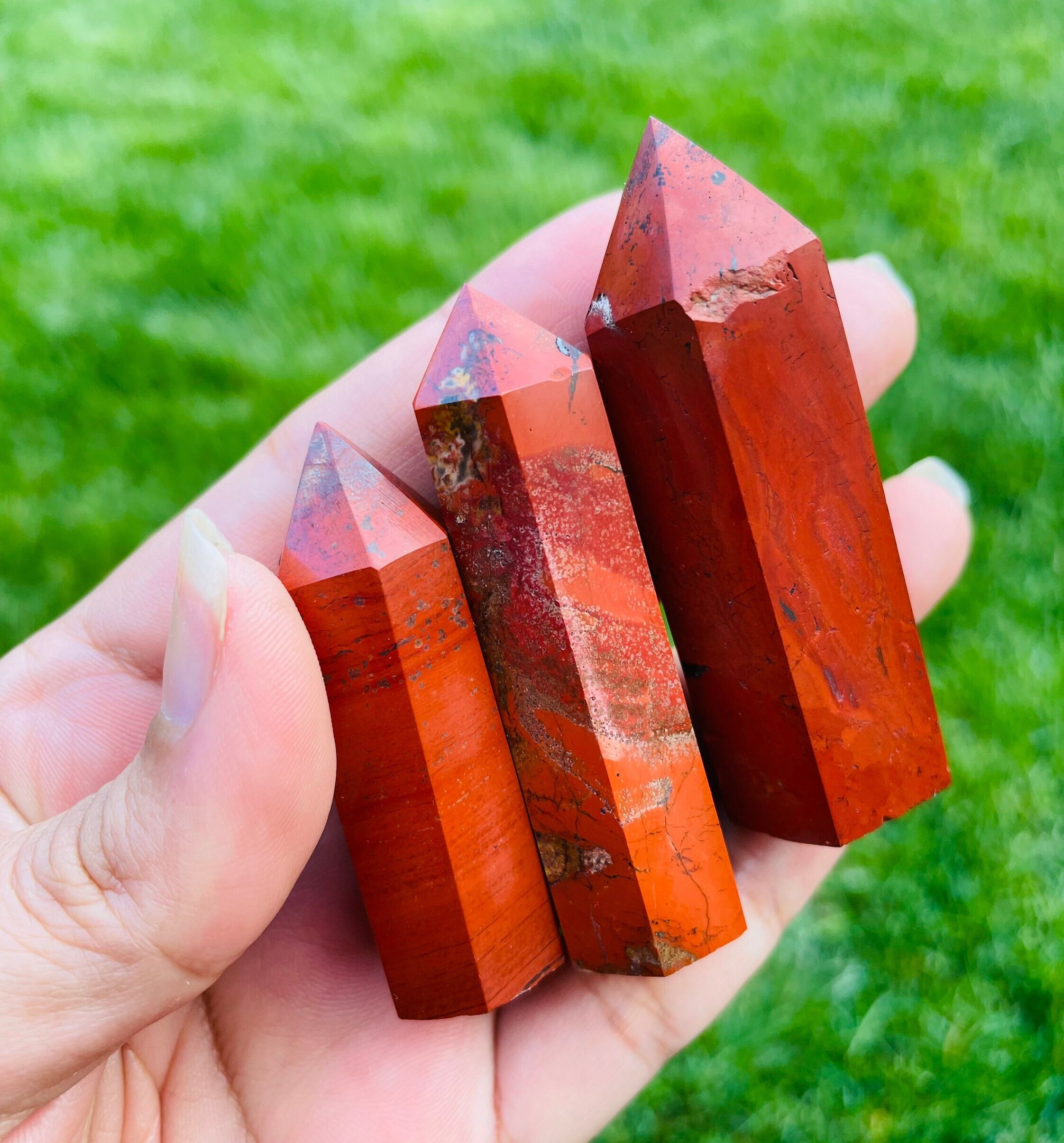Mini Red Jasper Crystal Point: Dark Brick Red Tower (30-50 Mm) - Etsy