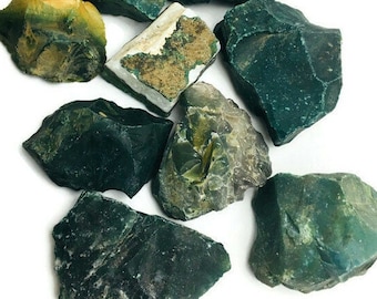 Green Jasper Crystal (1) Rough Jasper Stone, Raw Jasper Crystal , Green Jasper Chunk, Raw Crystals and Stones, Medium to Large Size