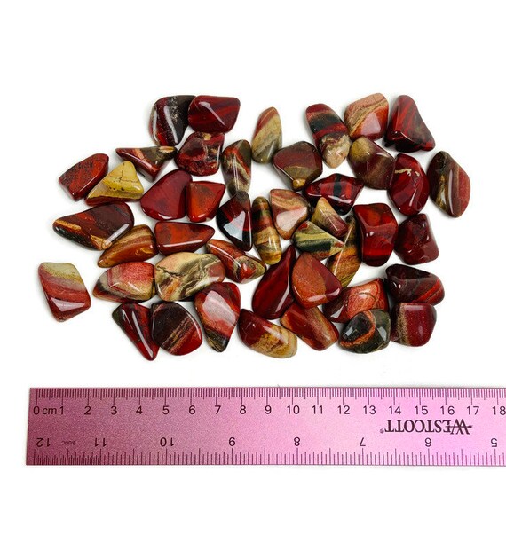 レッドジャスパータンブルストーン：研磨された宝石の結晶（3） - Etsy