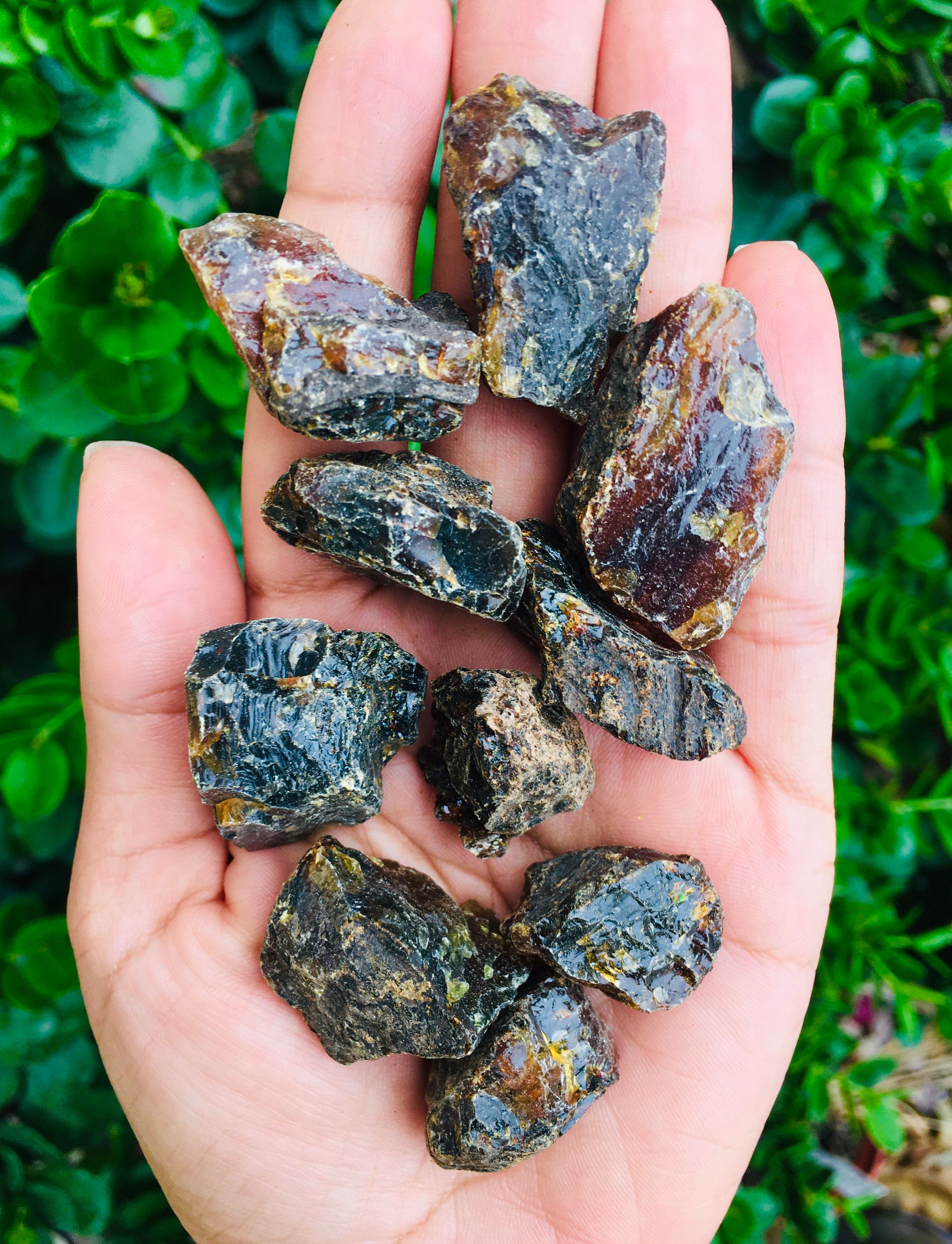 原石琥珀（1）原石琥珀石クリスタルロック - 原石鉱物標本 - 天然宝石 