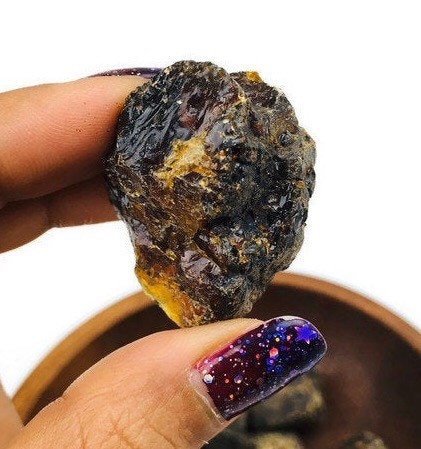 原石琥珀（1）原石琥珀石クリスタルロック - 原石鉱物標本 - 天然宝石