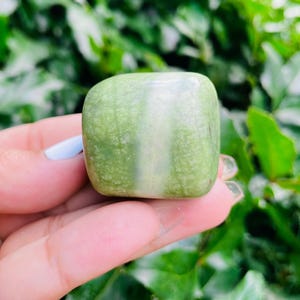 Light Green Tumbled Serpentine Crystal: Afghanistan Stone (30-60 grams)