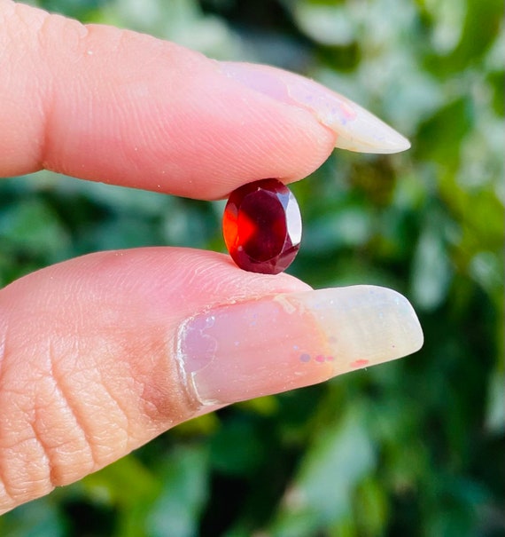 Orange Garnet Crystal 1 Faceted Garnet Stone OVAL Spessartine Garnet, Burnt  Orange fujian China Crystal Natural XXS 