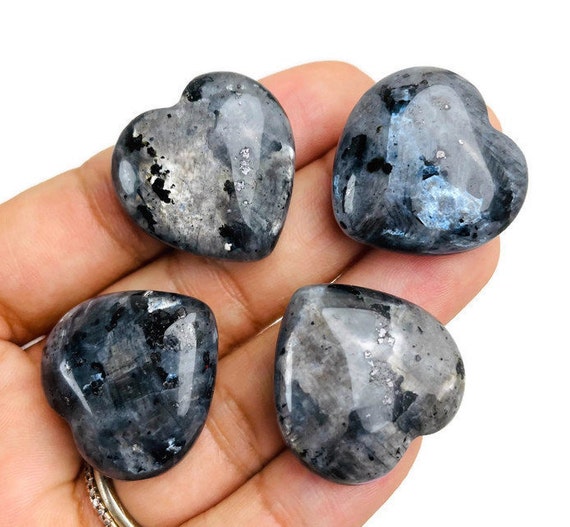 Larvikite Puffy Hearts Larvikite Puffy Hearts