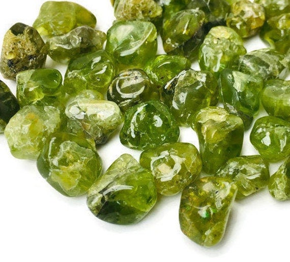 Péridot - Perle pierre naturelle - Fabrication de bijoux