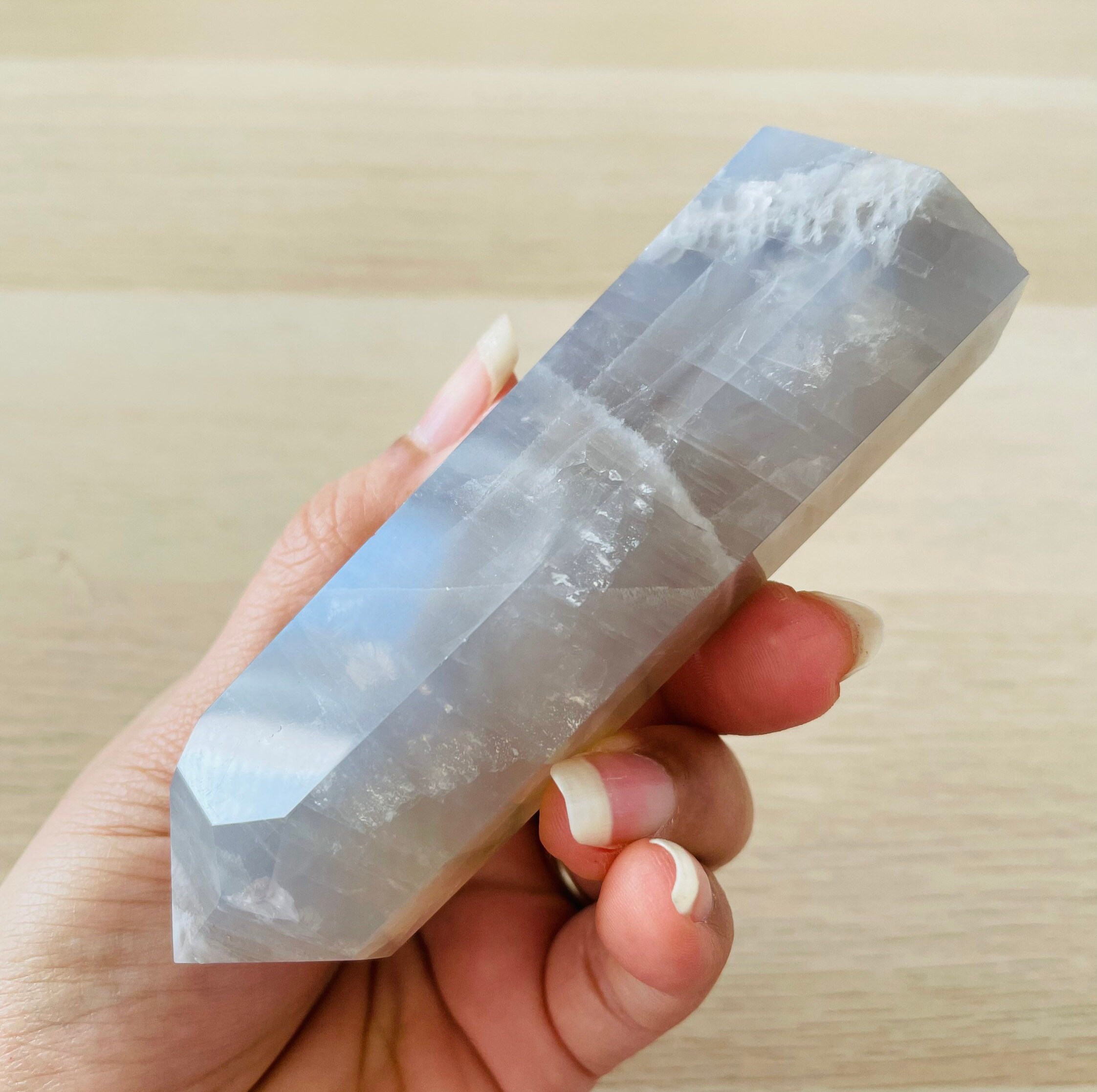 ブルーローズクォーツクリスタルポイントタワー（181.8G） - Etsy 日本