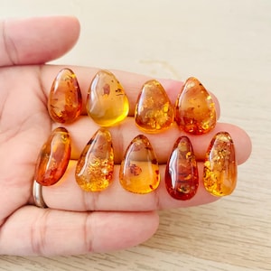 Druppelkristal gepolijst amber: cognacbruine edelsteen (20-30 mm) afbeelding 13