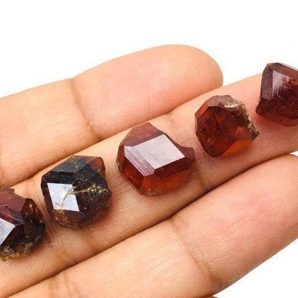 Raw Garnet Crystal (1) Rough Garnet Stone SPESSARTINE Burnt Orange (Fujian China) Raw Crystal Natural XXS