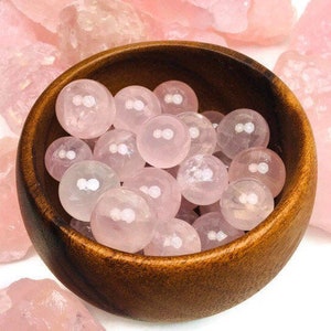 Rose Quartz Sphere: Mini Polished Crystal Ball (10-15mm)