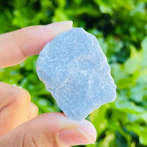Angelite Crystal (1) Raw Angelite Stone - Blue Rough Angelite Celestite Crystal - Light Blue Gemstone Healing