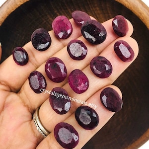 Small Ruby Crystal (1) XS Red Ruby Polished Gemstone, Red Pink Ruby Stone, Tumbled Natural Gemstone Supply Jewelry