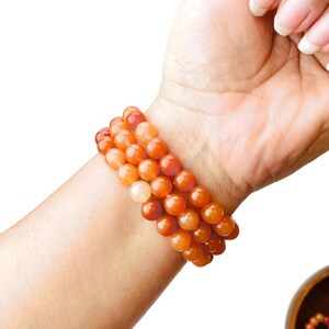 Chunky krystal armbånd - Orange aventurine