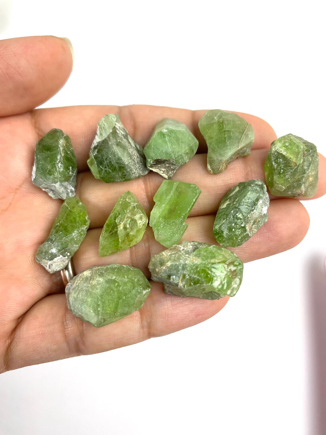 Raw Peridot Peridot Crystal Rough Peridot Raw Crystals Etsy