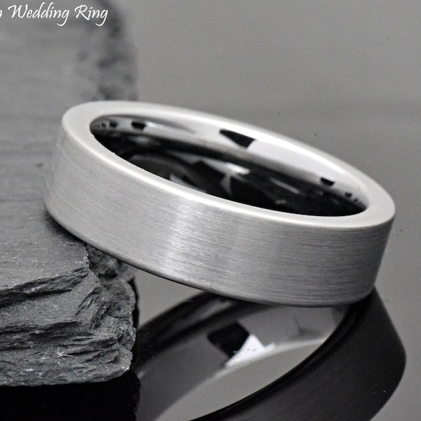 6mm Mens Womens Tungsten Ring, Mens Womens Engagement Band, Tungsten Promise Ring Couples Ring, His and Hers Tungsten Carbide Wedding Ring
