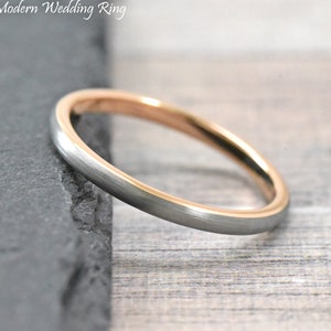 2mm Ring, Womens Wedding Band, Rose Gold Womens Wedding Ring, Personalized Wedding Ring Womens, Mens Womens Couples Ring Custom Band
