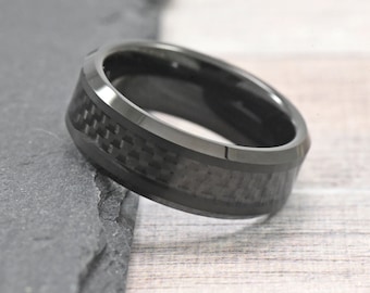 Homxi Men's Sterling Silver 925 Braided Ring - 6mm Gothic Style Promise Ring (Size 8)