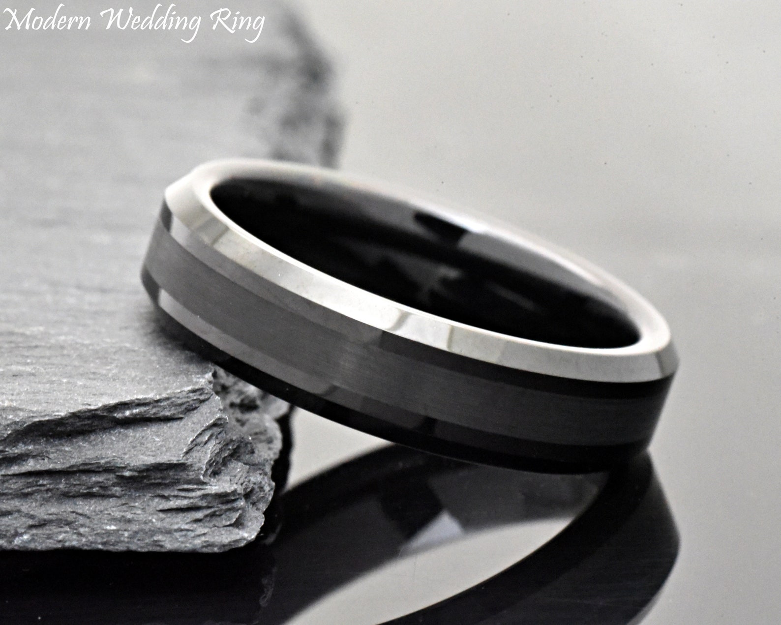 6mm Mens Wedding Ring Brushed Ring Mens Tungsten Wedding - Etsy
