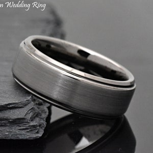 Mens Promise Ring, Promise Ring Mens, Promise Ring for Him, Tungsten Wedding Band Mens, His Promise Ring, Promise Ring for Him, Gift Idea GRAY (616)