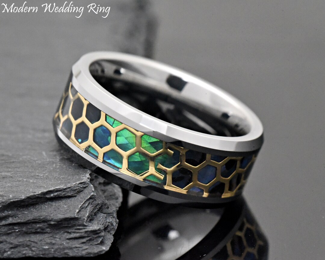 Men's Anniversary Ring, Tungsten Wedding Band, Promise Ring for Him