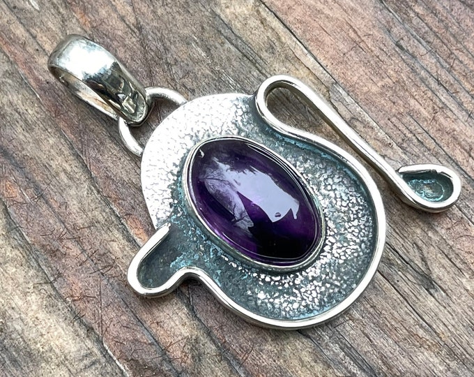 AMETHSYTE, SILVER 925, Amethyst pendant, silver pendant 925, purple stone pendant