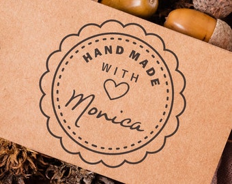 Made by Stamp, Rubber Stamp, Handmade By Stamp, Personalised Hand Made With Love By Stamps, Personalised Stamp, HANDMADE, create by stamp