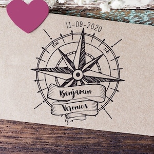 WEDDING Custom SEAL, Wedding Seal, Pink Wind Wedding Seal, Wedding Seal Uitnodigingen, RoseWind Stempel, Wedding Stamp, Huwelijk